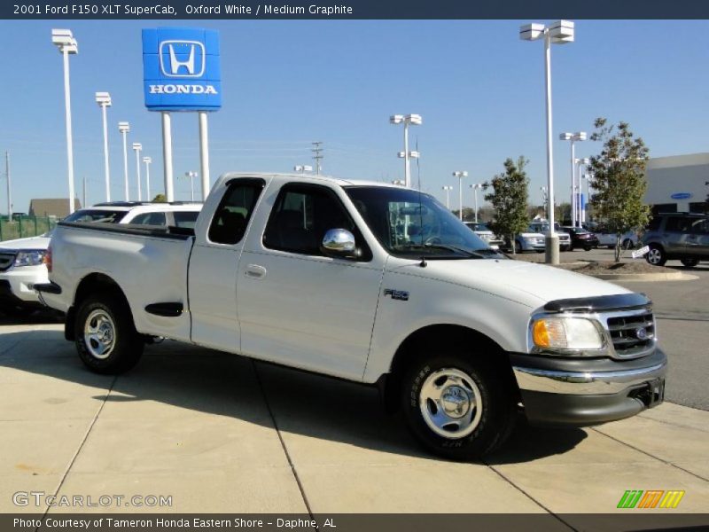Oxford White / Medium Graphite 2001 Ford F150 XLT SuperCab