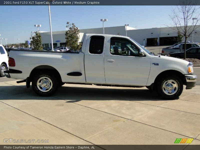 Oxford White / Medium Graphite 2001 Ford F150 XLT SuperCab