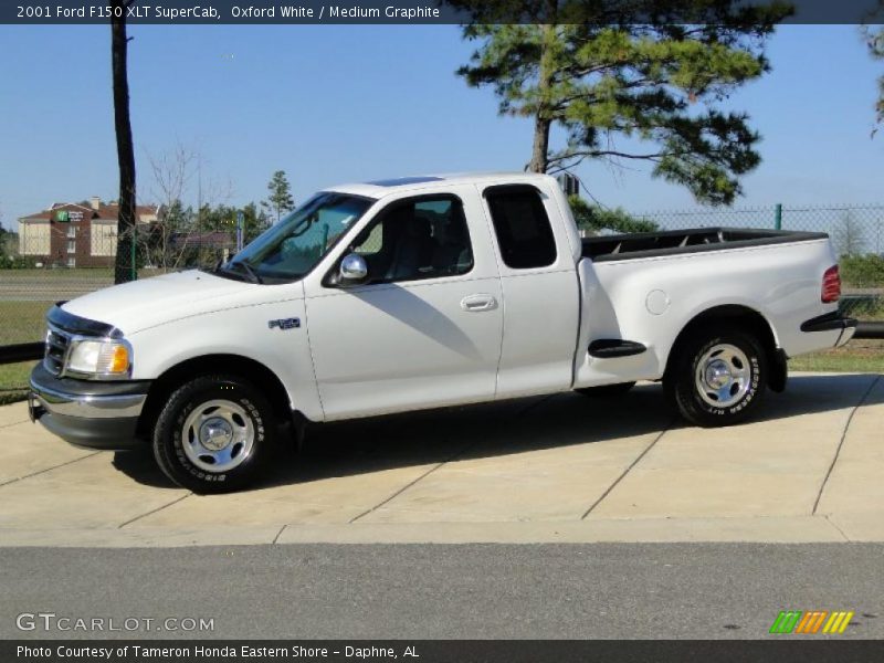 Oxford White / Medium Graphite 2001 Ford F150 XLT SuperCab