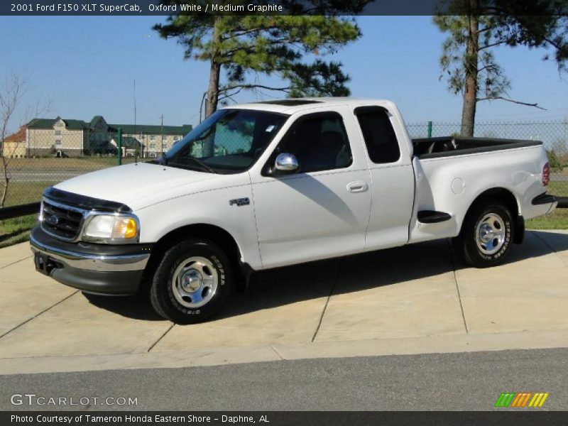 Oxford White / Medium Graphite 2001 Ford F150 XLT SuperCab