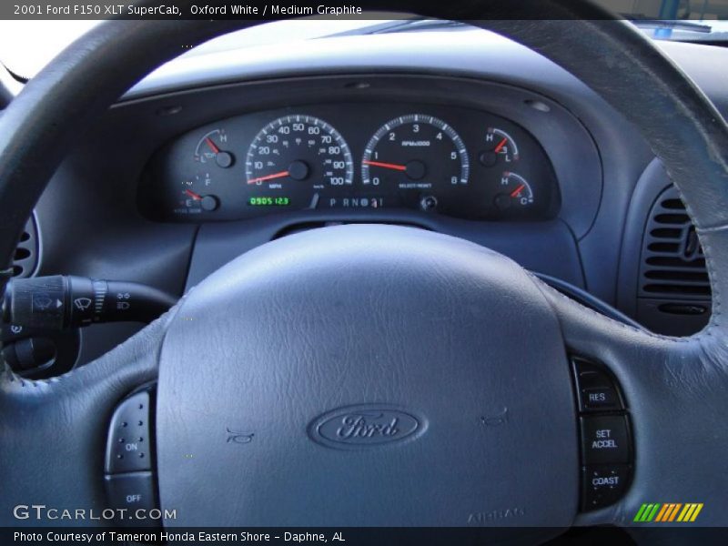Oxford White / Medium Graphite 2001 Ford F150 XLT SuperCab
