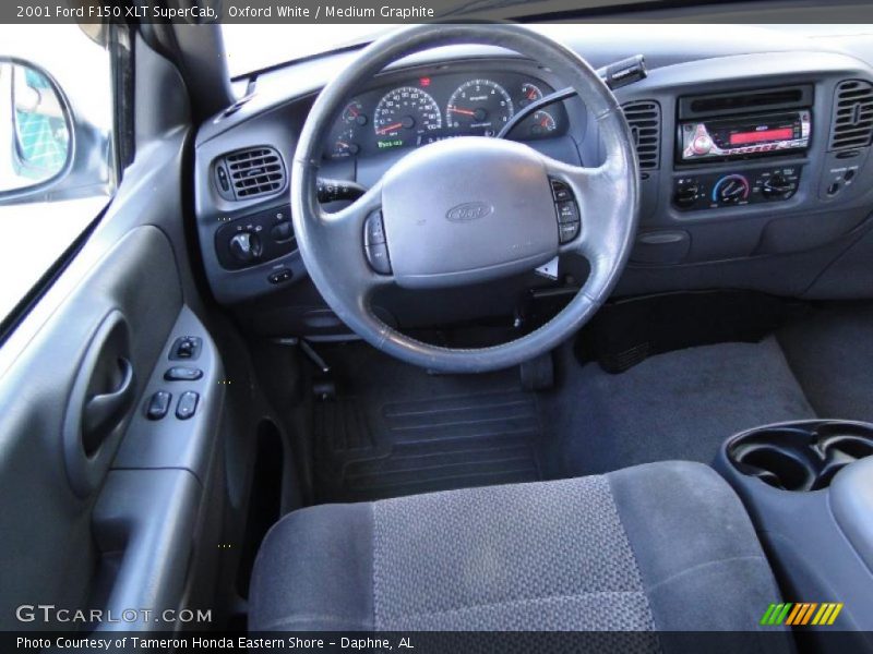 Oxford White / Medium Graphite 2001 Ford F150 XLT SuperCab
