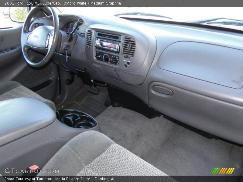 Oxford White / Medium Graphite 2001 Ford F150 XLT SuperCab