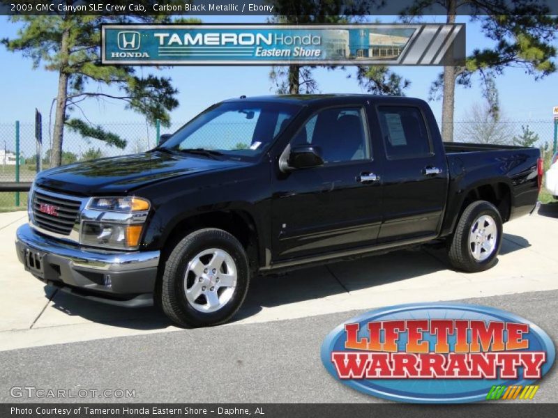 Carbon Black Metallic / Ebony 2009 GMC Canyon SLE Crew Cab