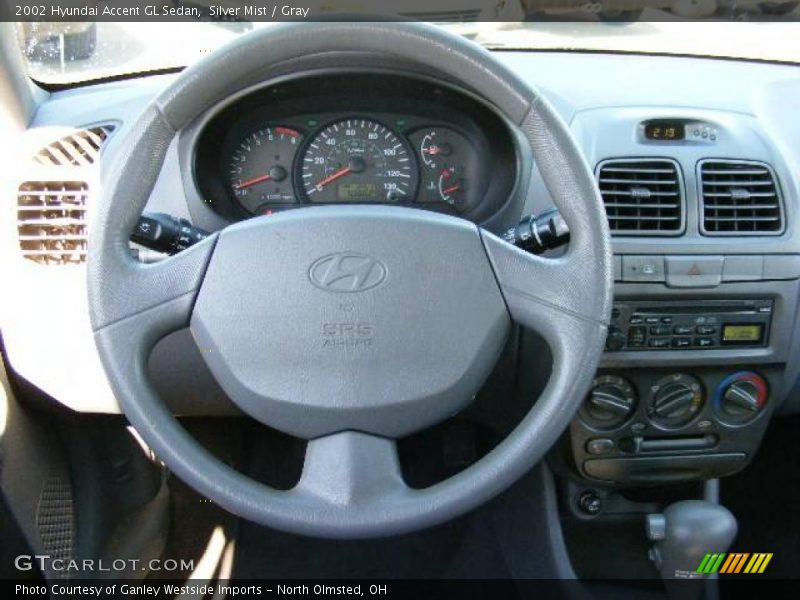 Silver Mist / Gray 2002 Hyundai Accent GL Sedan
