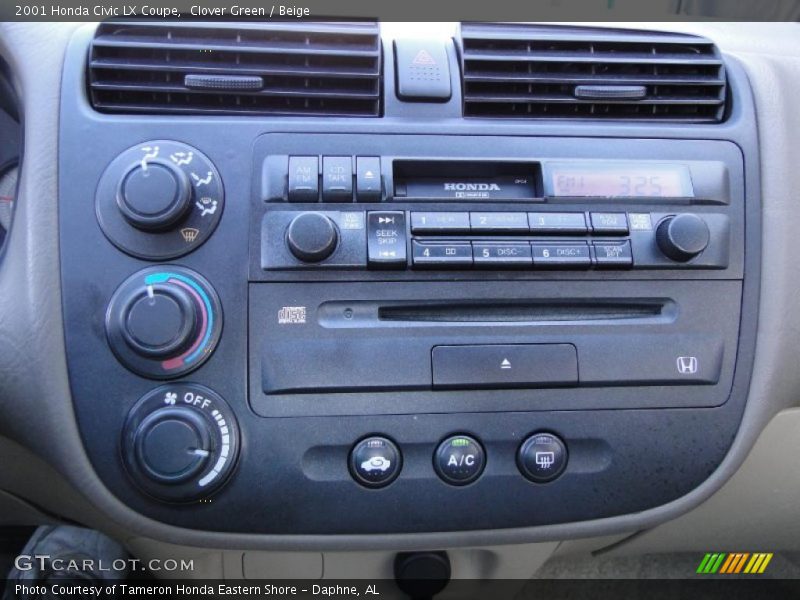 Controls of 2001 Civic LX Coupe