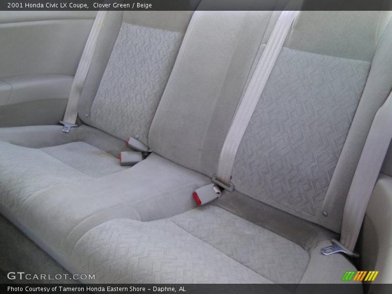 Clover Green / Beige 2001 Honda Civic LX Coupe