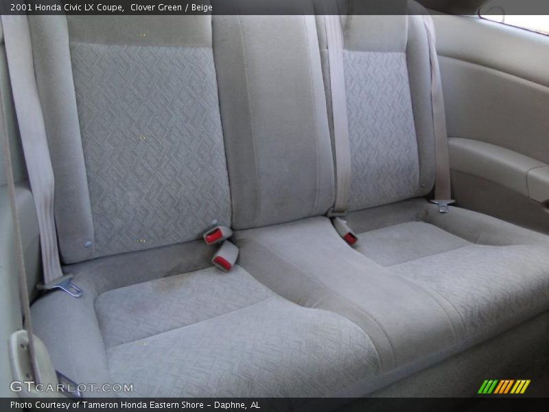Clover Green / Beige 2001 Honda Civic LX Coupe