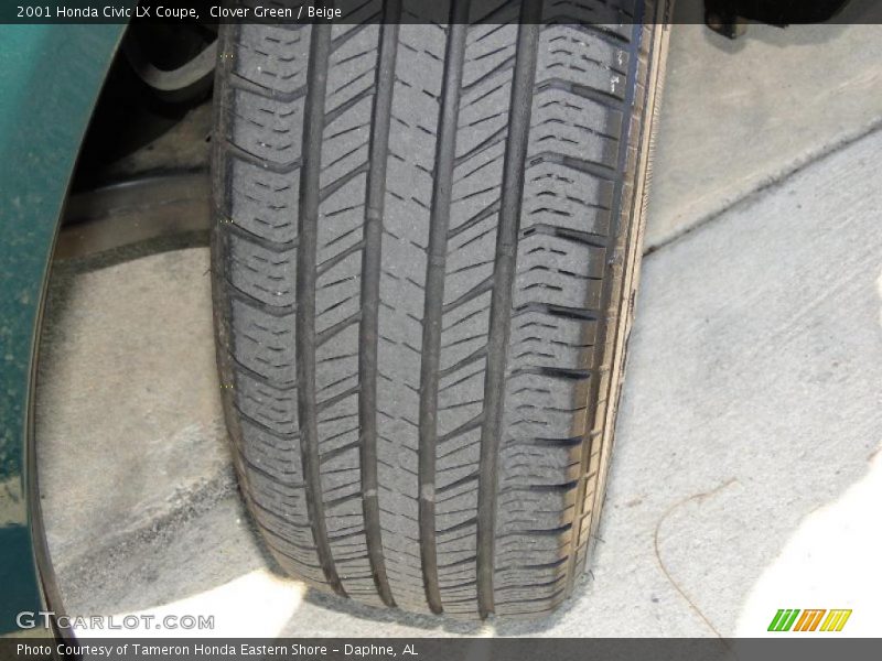 Clover Green / Beige 2001 Honda Civic LX Coupe