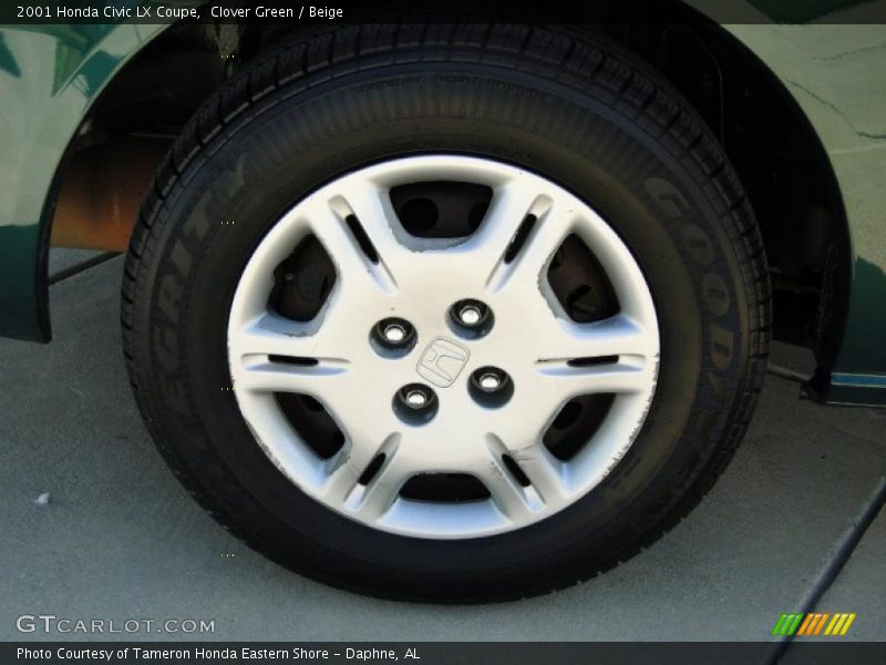 Clover Green / Beige 2001 Honda Civic LX Coupe