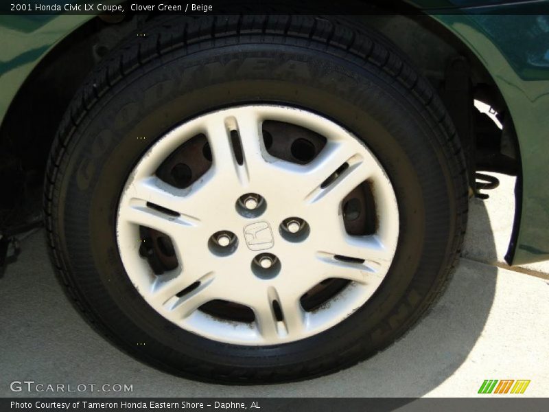 Clover Green / Beige 2001 Honda Civic LX Coupe