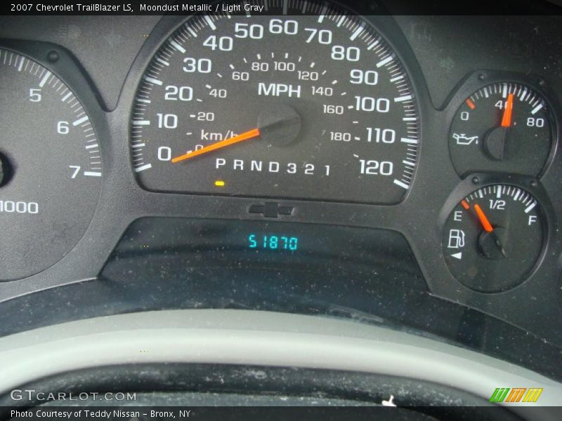 Moondust Metallic / Light Gray 2007 Chevrolet TrailBlazer LS