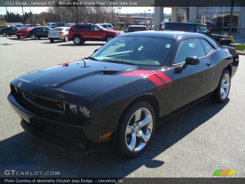 Brilliant Black Crystal Pearl / Dark Slate Gray 2011 Dodge Challenger R/T