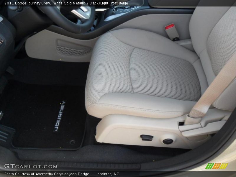 White Gold Metallic / Black/Light Frost Beige 2011 Dodge Journey Crew