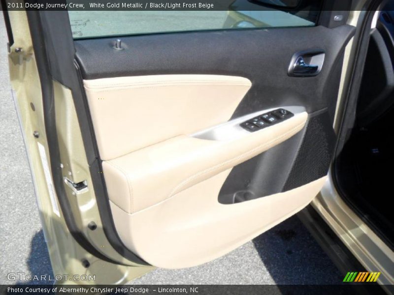 White Gold Metallic / Black/Light Frost Beige 2011 Dodge Journey Crew