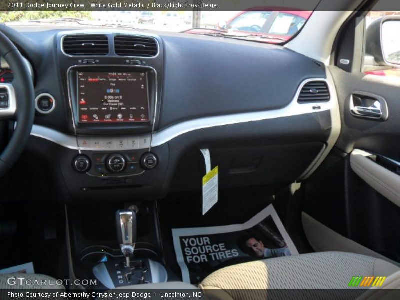 White Gold Metallic / Black/Light Frost Beige 2011 Dodge Journey Crew