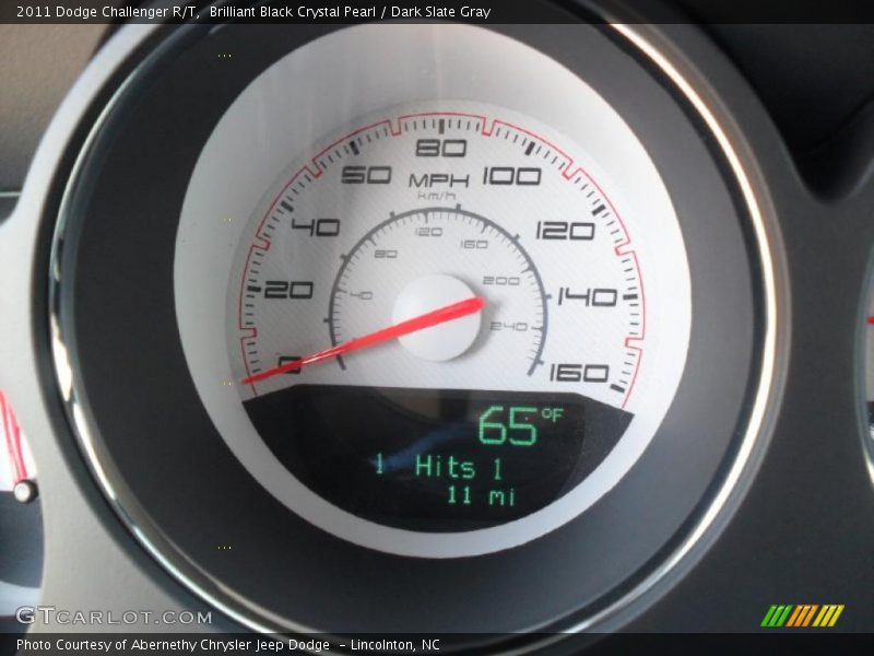 Brilliant Black Crystal Pearl / Dark Slate Gray 2011 Dodge Challenger R/T