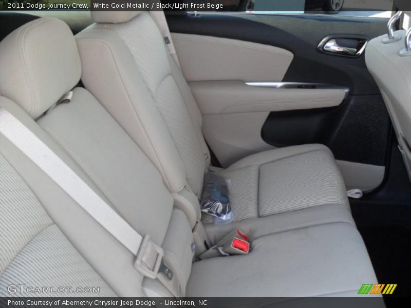 White Gold Metallic / Black/Light Frost Beige 2011 Dodge Journey Crew