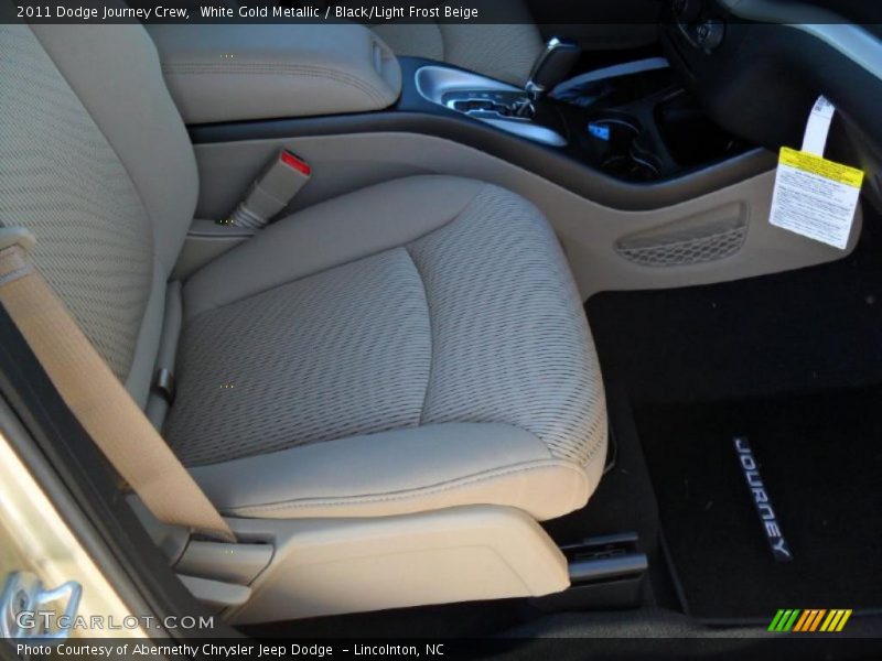 White Gold Metallic / Black/Light Frost Beige 2011 Dodge Journey Crew