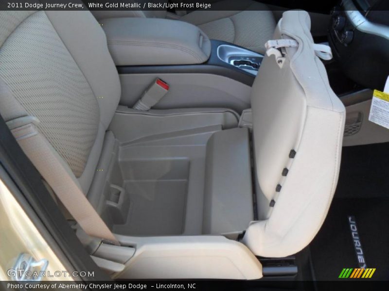 White Gold Metallic / Black/Light Frost Beige 2011 Dodge Journey Crew