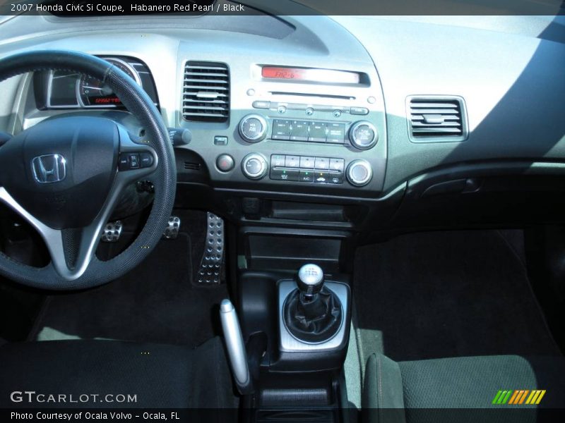 Habanero Red Pearl / Black 2007 Honda Civic Si Coupe