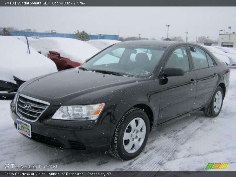 Ebony Black / Gray 2010 Hyundai Sonata GLS