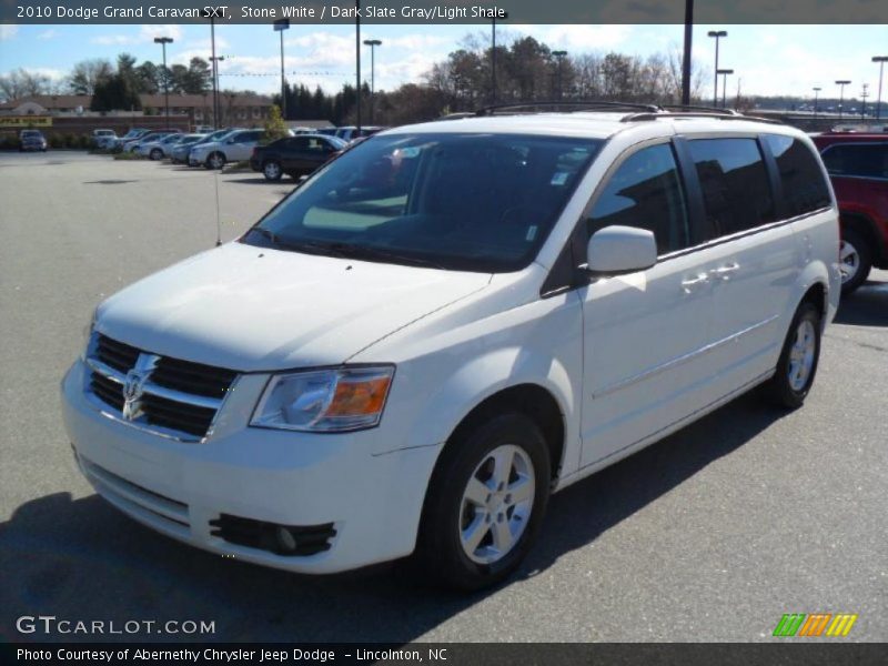 Stone White / Dark Slate Gray/Light Shale 2010 Dodge Grand Caravan SXT