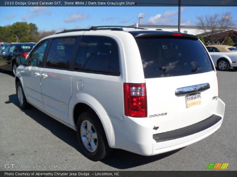Stone White / Dark Slate Gray/Light Shale 2010 Dodge Grand Caravan SXT