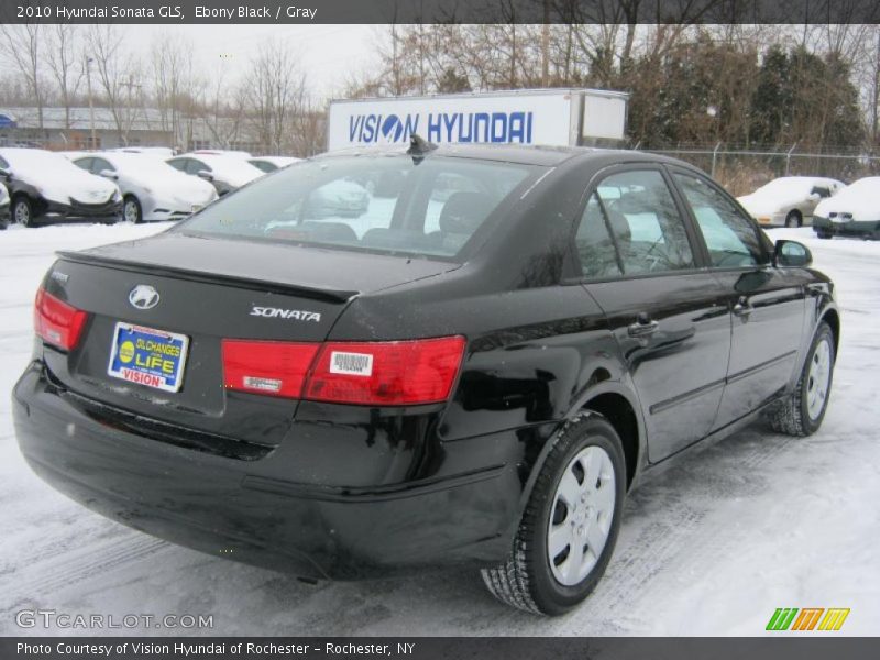 Ebony Black / Gray 2010 Hyundai Sonata GLS