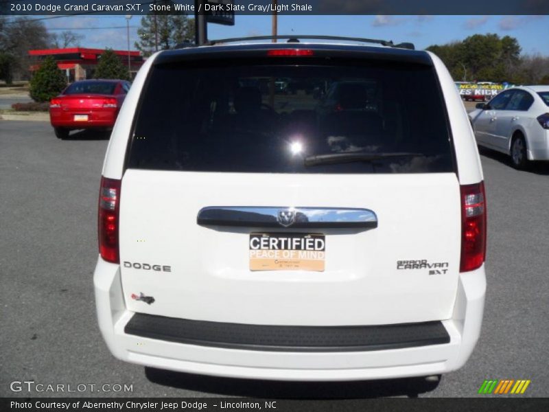 Stone White / Dark Slate Gray/Light Shale 2010 Dodge Grand Caravan SXT