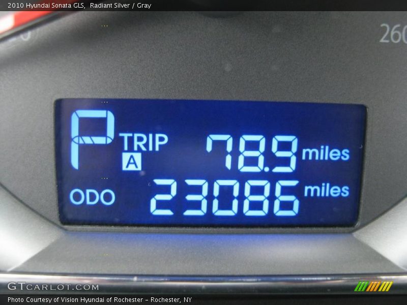 Radiant Silver / Gray 2010 Hyundai Sonata GLS