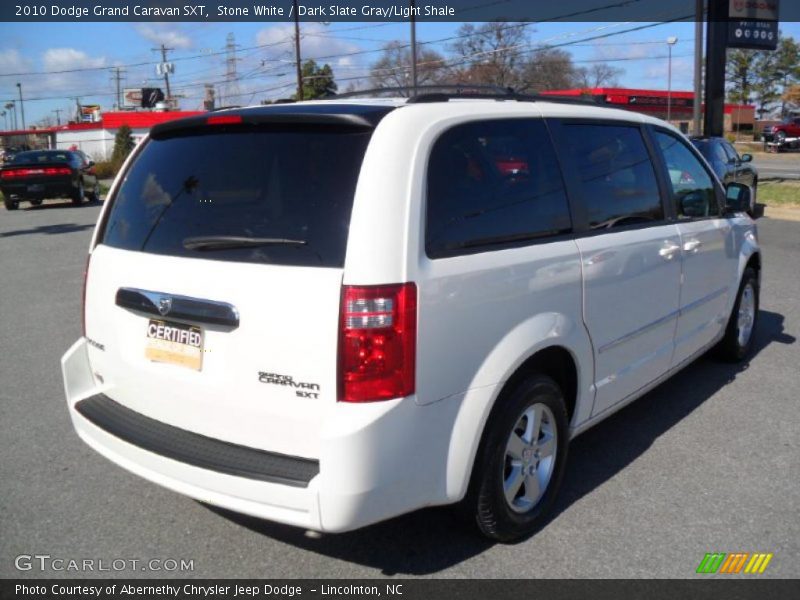 Stone White / Dark Slate Gray/Light Shale 2010 Dodge Grand Caravan SXT