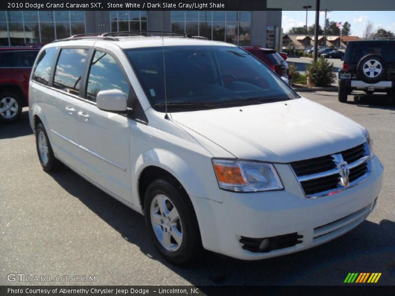 Stone White / Dark Slate Gray/Light Shale 2010 Dodge Grand Caravan SXT