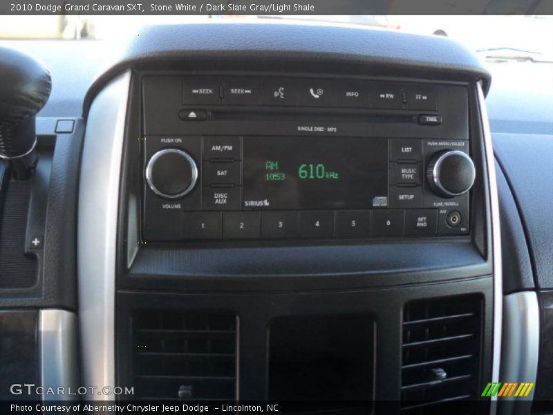 Stone White / Dark Slate Gray/Light Shale 2010 Dodge Grand Caravan SXT