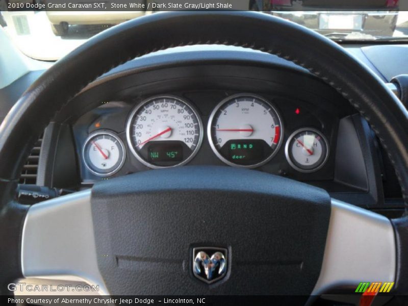 Stone White / Dark Slate Gray/Light Shale 2010 Dodge Grand Caravan SXT