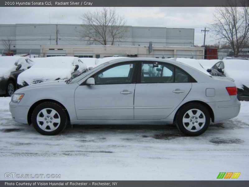 Radiant Silver / Gray 2010 Hyundai Sonata GLS