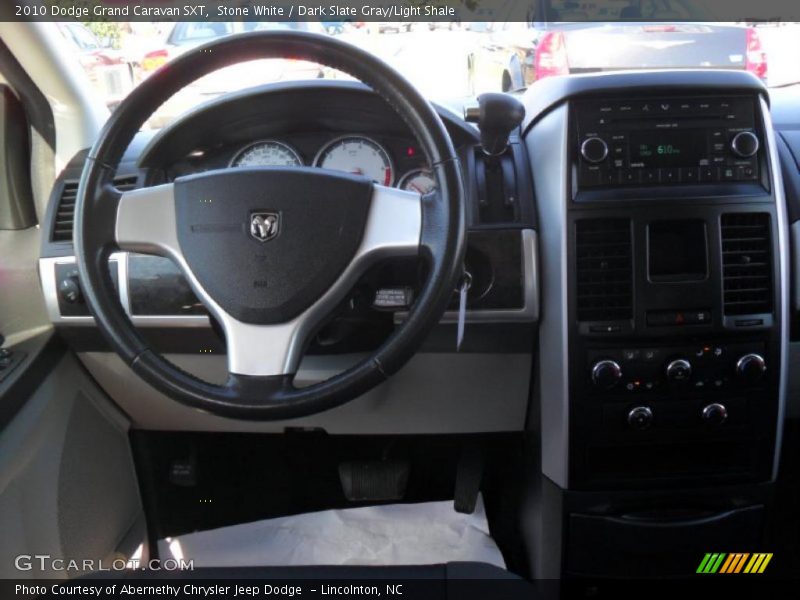 Stone White / Dark Slate Gray/Light Shale 2010 Dodge Grand Caravan SXT
