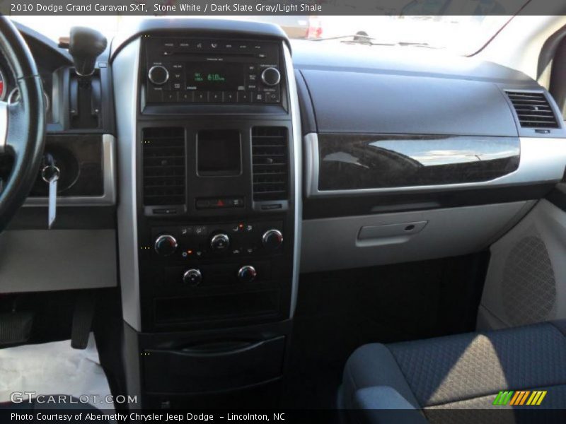 Stone White / Dark Slate Gray/Light Shale 2010 Dodge Grand Caravan SXT