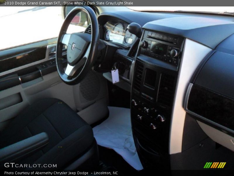 Stone White / Dark Slate Gray/Light Shale 2010 Dodge Grand Caravan SXT