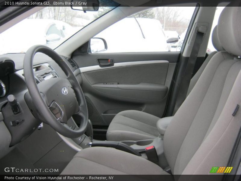 Ebony Black / Gray 2010 Hyundai Sonata GLS