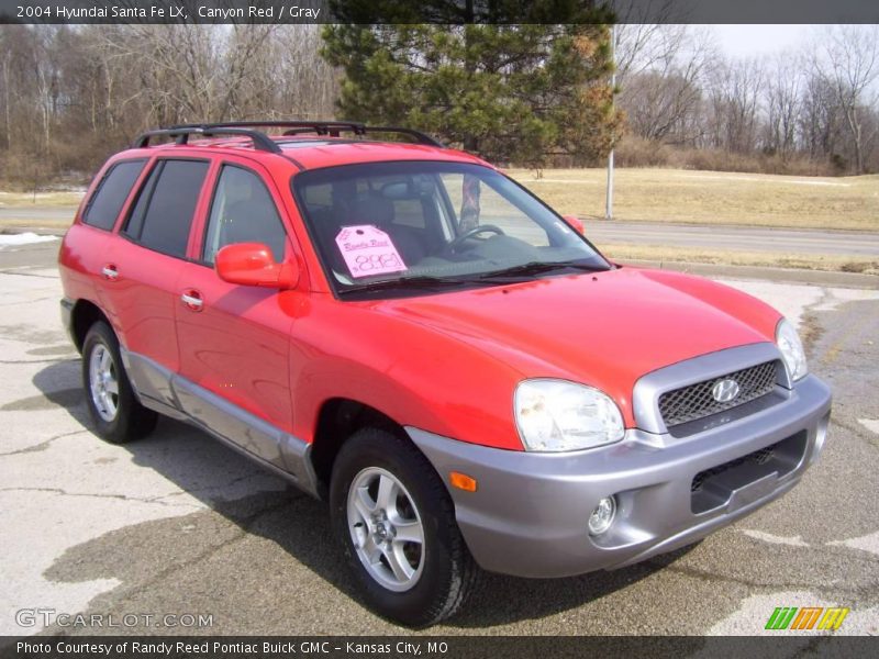 Canyon Red / Gray 2004 Hyundai Santa Fe LX