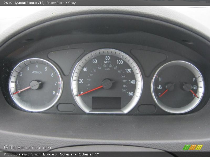 Ebony Black / Gray 2010 Hyundai Sonata GLS