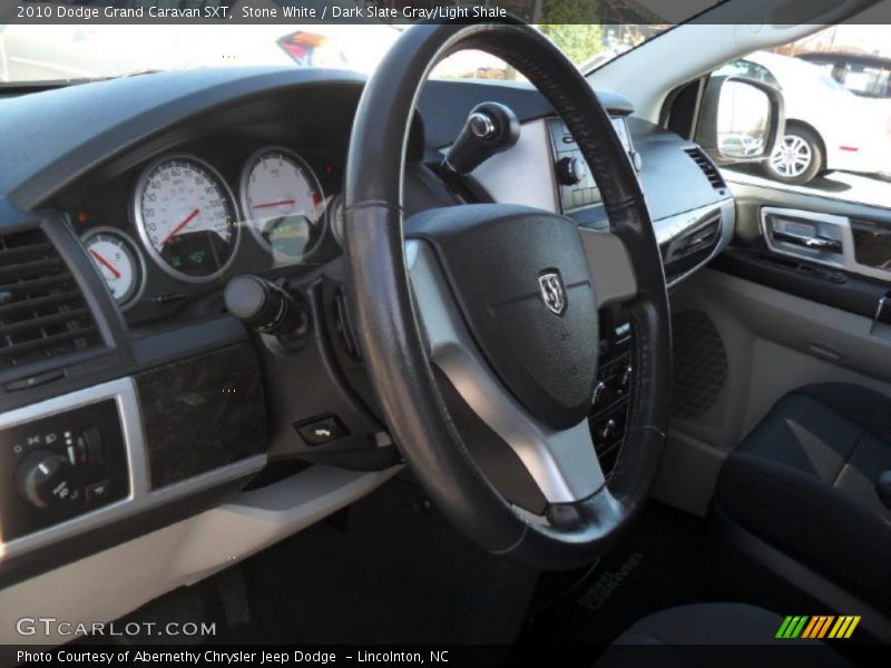 Stone White / Dark Slate Gray/Light Shale 2010 Dodge Grand Caravan SXT