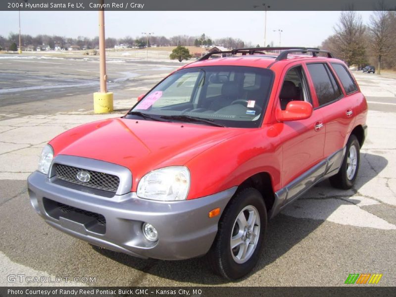 Canyon Red / Gray 2004 Hyundai Santa Fe LX