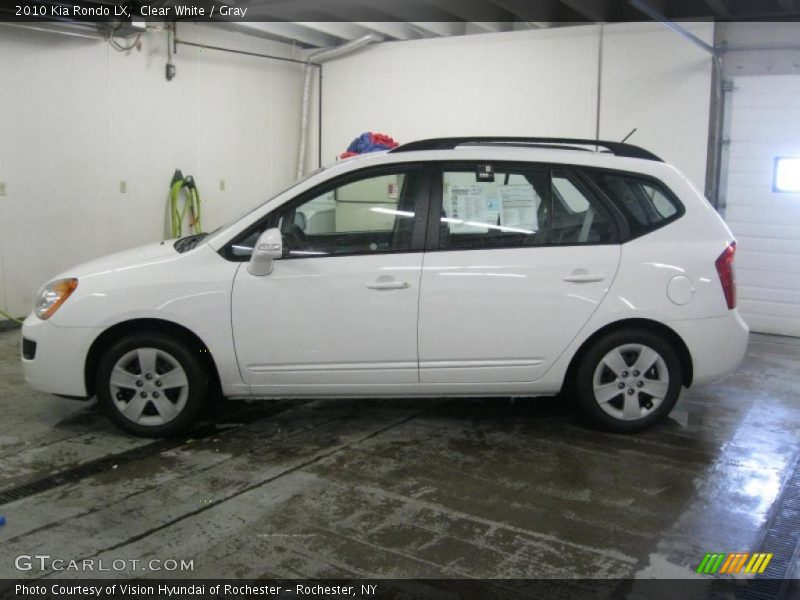 Clear White / Gray 2010 Kia Rondo LX