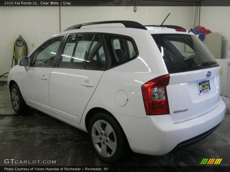 Clear White / Gray 2010 Kia Rondo LX