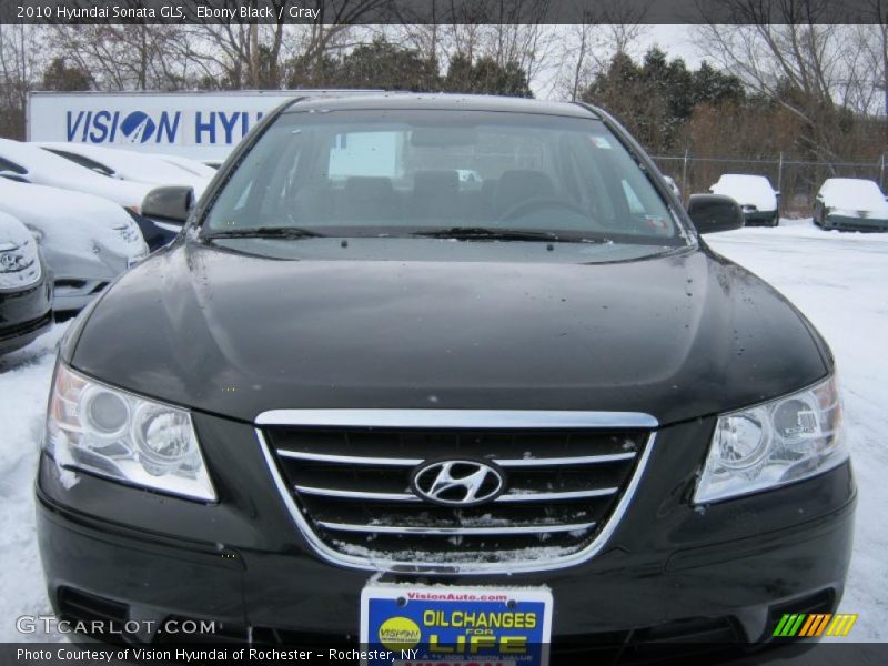 Ebony Black / Gray 2010 Hyundai Sonata GLS