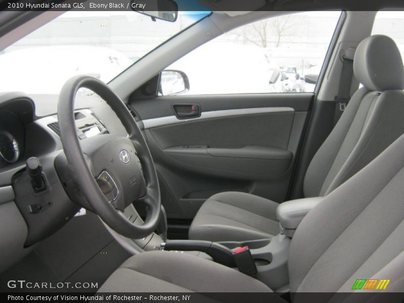 Ebony Black / Gray 2010 Hyundai Sonata GLS