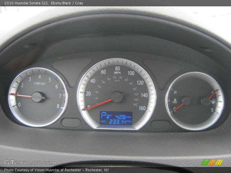 Ebony Black / Gray 2010 Hyundai Sonata GLS