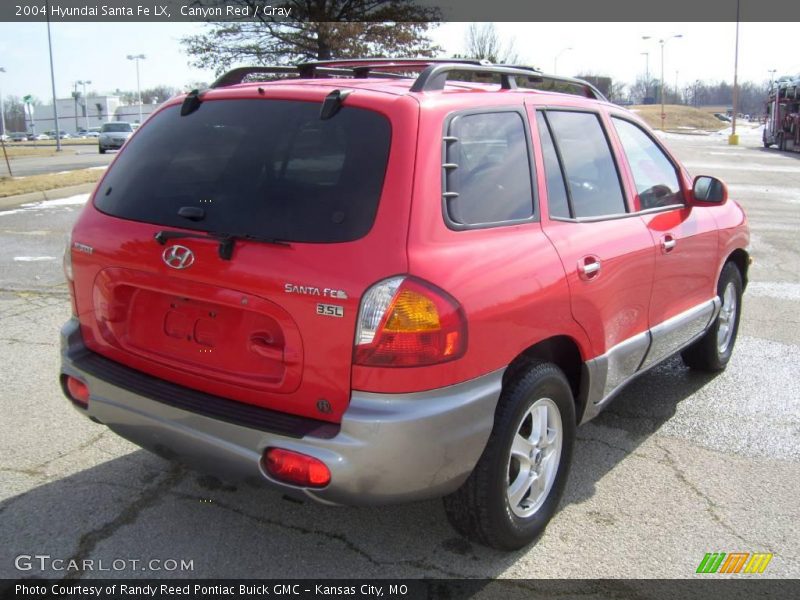 Canyon Red / Gray 2004 Hyundai Santa Fe LX